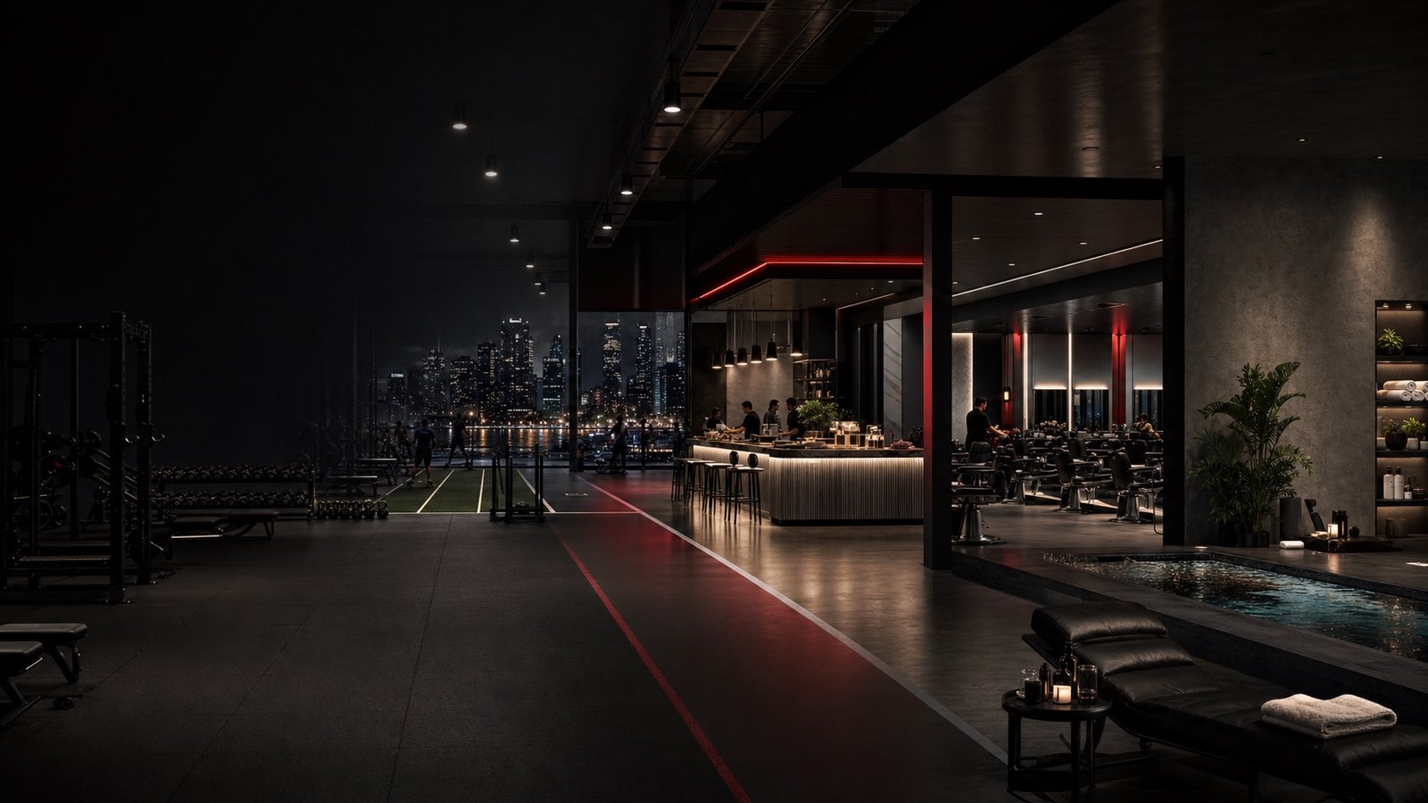 OverallDevelopment Chicago facility connecting training, meal prep, grooming, and recovery