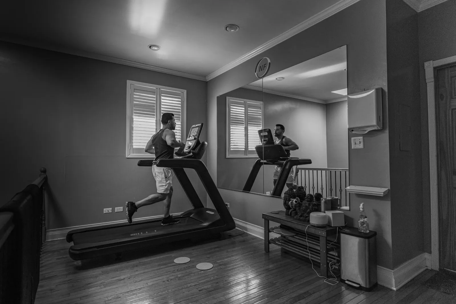 Cardio workout on a treadmill inside the Overall Development training space